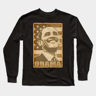 Barack Obama Smile Propaganda Poster Pop Art Long Sleeve T-Shirt